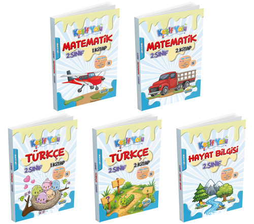 Mavi Deniz 2027 2. Sınıf Keşif Yolu Matematik + Türkçe + Hayat Bilgisi Temel Eğitim Seti 5 Kitap Maarif Model