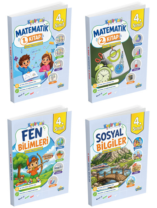 Mavi Deniz 2027 4. Sınıf Keşif Yolu Matematik 1 Ve 2. Kitap + Fen Bilimleri + Sosyal Bilgiler Seti 4 Kitap