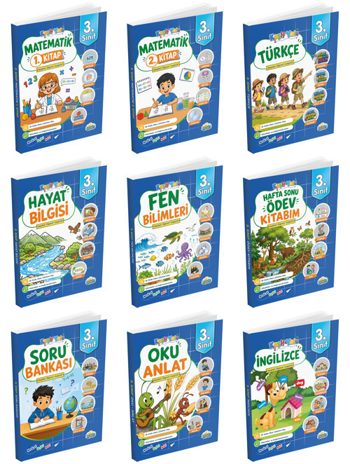 Mavi Deniz 2027 3. Sınıf Keşif Yolu Matematik + Türkçe + Hayat Bilgisi + Fen Bilimleri + Hafta Sonu Ödev Kitabım + Tüm D