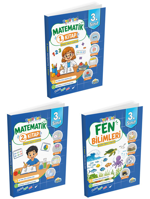 Mavi Deniz 2027 3. Sınıf Keşif Yolu Matematik 1 Ve 2. Kitap + Fen Bilimleri Seti 3 Kitap Maarif Model