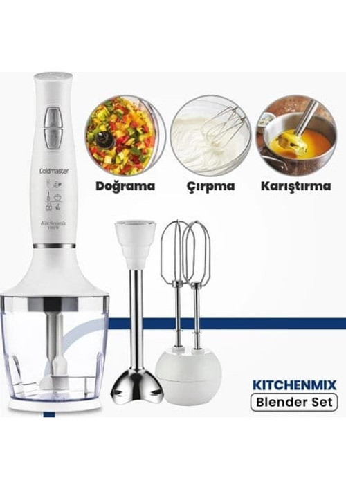Kitchenmix IN-6140 Beyaz Blender Seti