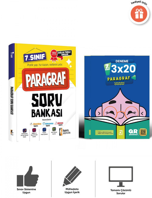 İsem 2027 7. Sınıf Paragraf Soru Bankası Ve 3x20 Paragraf Deneme Bigelio Yayıncılık