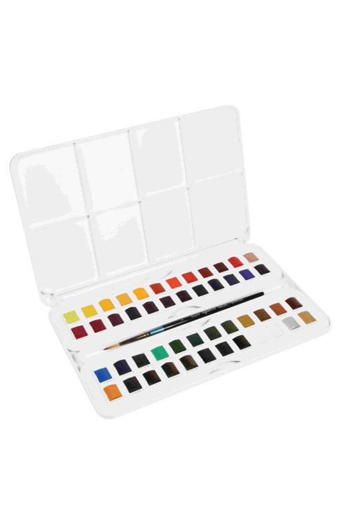 Aquafine Studio Set Tablet Sulu Boya Seti 48 Renk Plastik Kutu