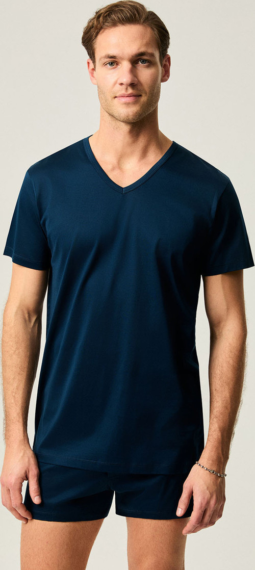 Kom Elite VYaka Pamuk Merserize Erkek Tshirt - Lacivert