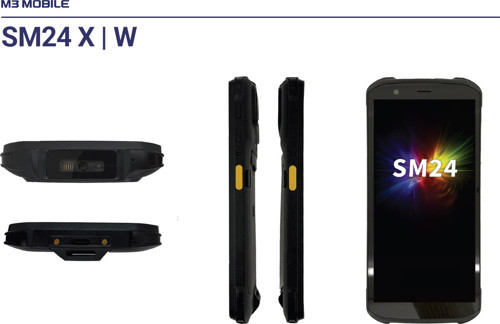 M3 MOBILE SM24W Android El Terminali Wi-Fi 6E BT 5.3 NFC, 8GB/128GB, CM60E 2D Okuyucu