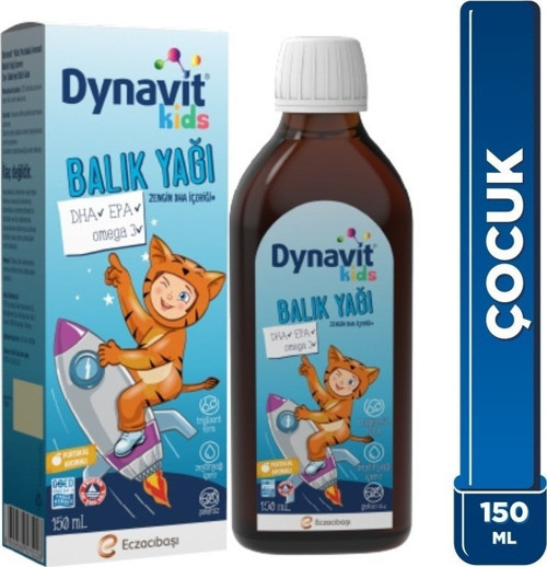 Kids Balık Yağı 150 ml - Çocuklar Için 1300MG Balık Yağı, Omega-3, Epa, Dha - Portakal Aromalı