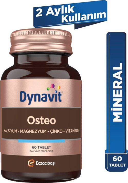 Osteo 60 Tablet - Eklem&Kemik - Kalsiyum, Magnezyum, Çinko, Bor, Bakır, Selenyum, Vitamin D3