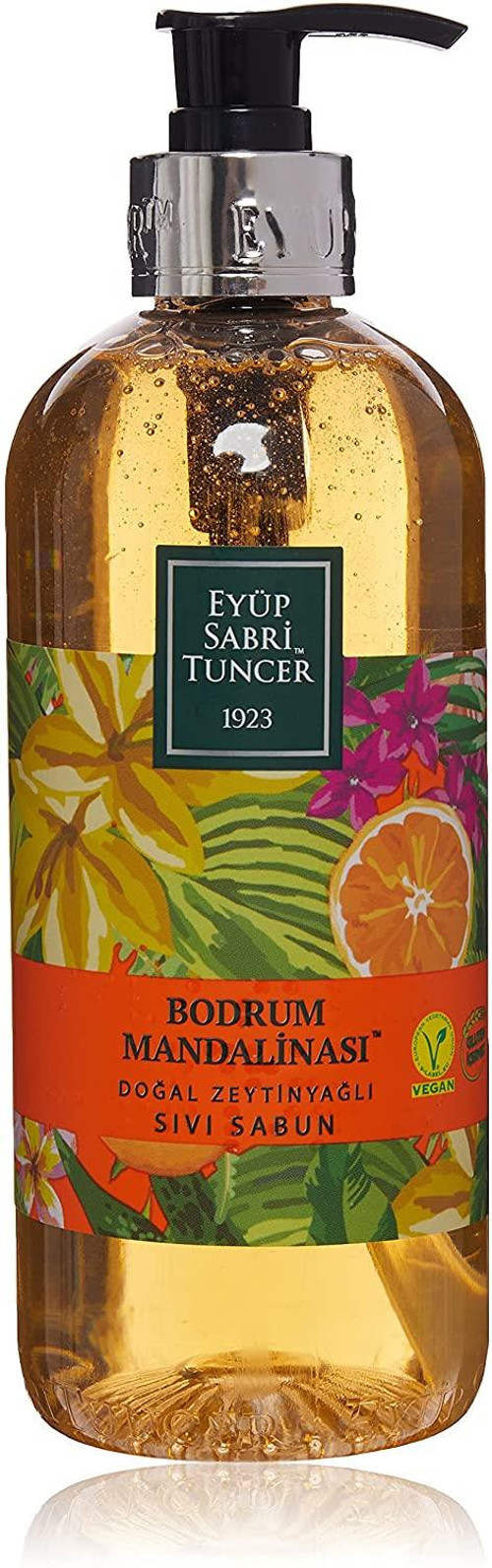 Doğal Zeytinyağlı Sıvı Sabun Bodrum Mandalinası 500 Ml Pet Şişe