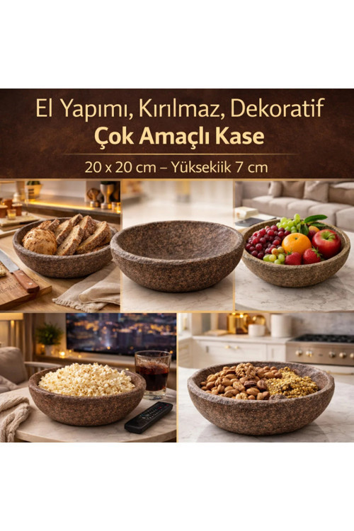 El Yapımı, Kırılmaz, Dekoratif Çok Amaçlı Kase