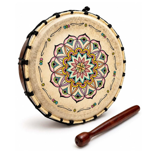 Şaman Davulu 30cm Motifli Şamanik Mandala Davulu