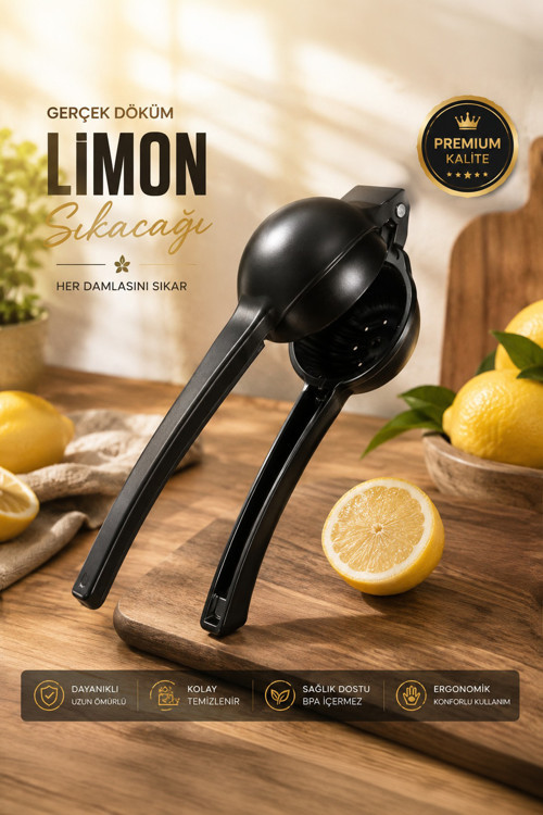 2034 Döküm Limon Sıkacağı Paslanmaz Narenciye Limon Sıkacağı Manuel Limon Meyve Sıkacağı