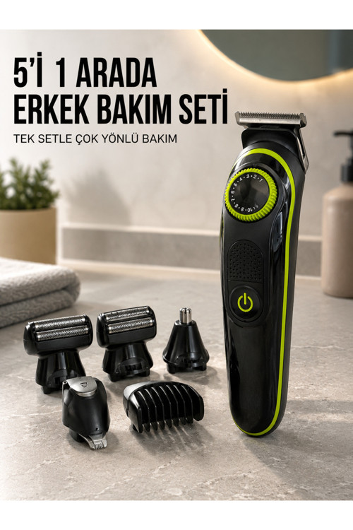 Erkek Kişisel Bakım Seti Çok Amaçlı Sakal Vücut Burun Kulak Tıraş Makinesi