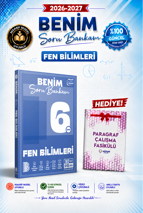 Benim Hocam 6. Sınıf Fen Bilimleri Soru Bankası MAARİF MODEL