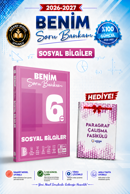 Benim Hocam 6. Sınıf Sosyal Bilgiler Soru Bankası MAARİF MODEL
