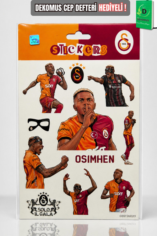 Lisanslı Galatasaray "Victor Osimhen" Sticker Sheet
