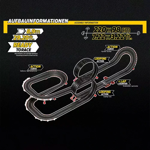 Carrera GO!!! DTM Power Run 1:43 Elektrikli Yarış Pisti – 8,9 Metre