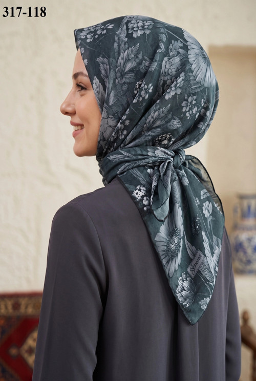Desenli Soft Pamuk Eşarp 317-118