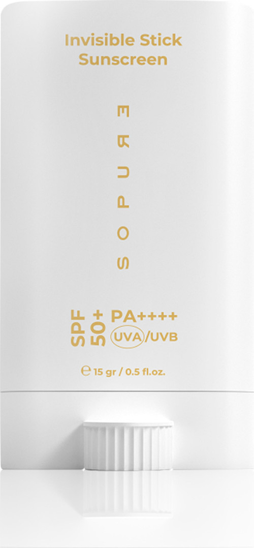 Invisible Stick Sunscreen- İz Bırakmayan, Makyaj Üstüne Kolay Uygulanan, Yağsız Dokulu, Nemli Bitişli, Gözenek Tıkamayan Şeffaf Stick Güneş Kremi- Tüm Ciltlere Uygun-15 g