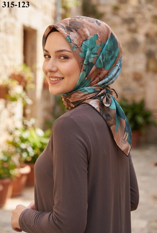 Desenli Soft Pamuk Eşarp 315-123