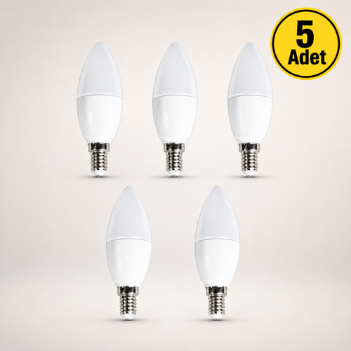7W Ledli Buji Ampul E14 Duylu 3200K Gün Işığı CT-4079 5 Adet