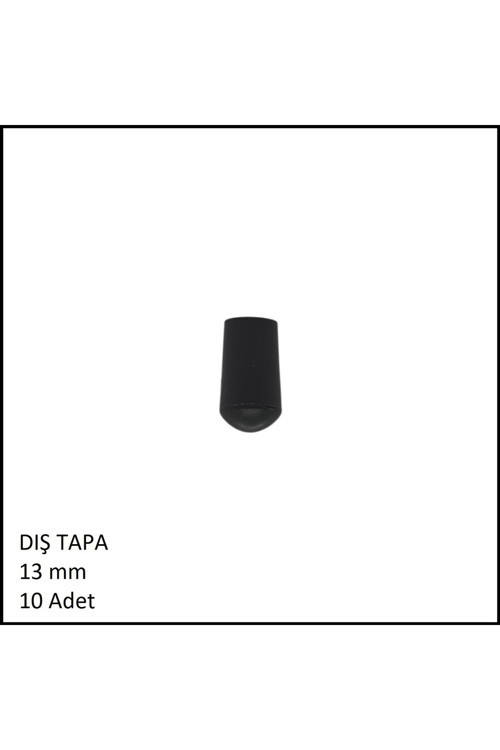 Tapa, plastik Sandalye Profil Tapası Ø13 mm Dış 10 Adet