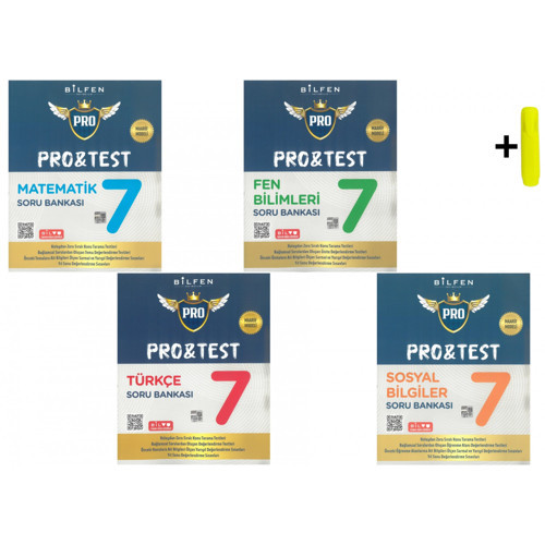 Bilfen Yayıncılık 7.Sınıf Pro&Test Matematik Fen Türkçe Sosyal Soru Bankası Maarif Model