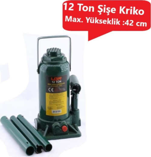 UGR 12 Ton Şişe Kriko - Araba - Tekne - Kamyon - Minibüs - Makine Yük Kaldırma