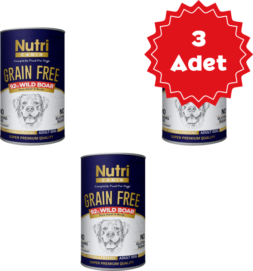 Canin Yaban Domuzlu Yetişkin Köpek Konservesi 400gr x 3 Adet
