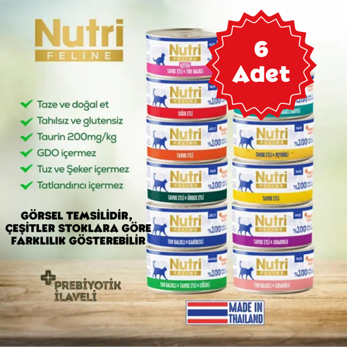 Feline Karışık Set Kedi Konservesi 70gr (6 Adet)