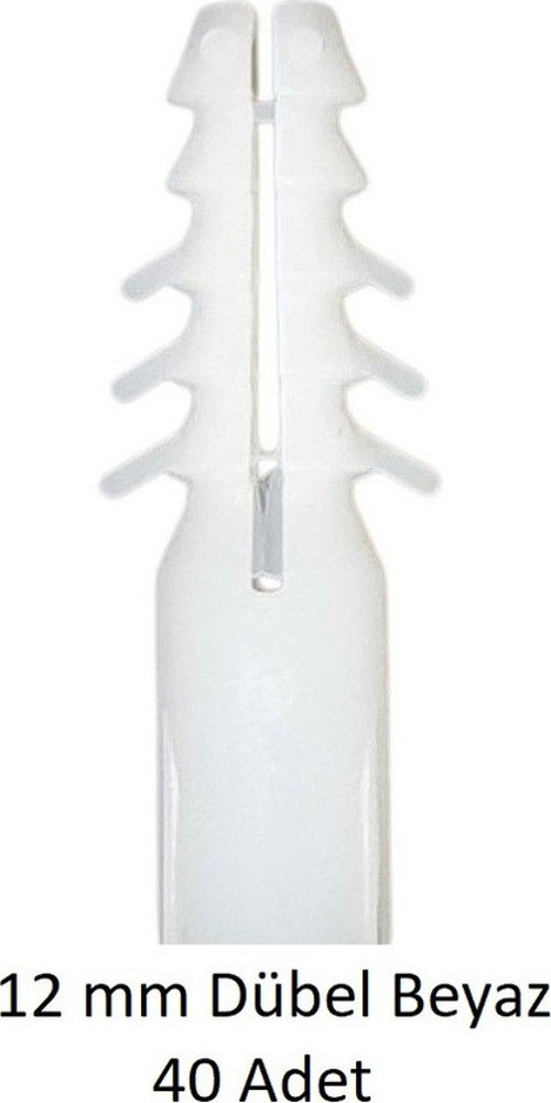 DÜBEL, 12 mm Beyaz Dübel, 40 adet