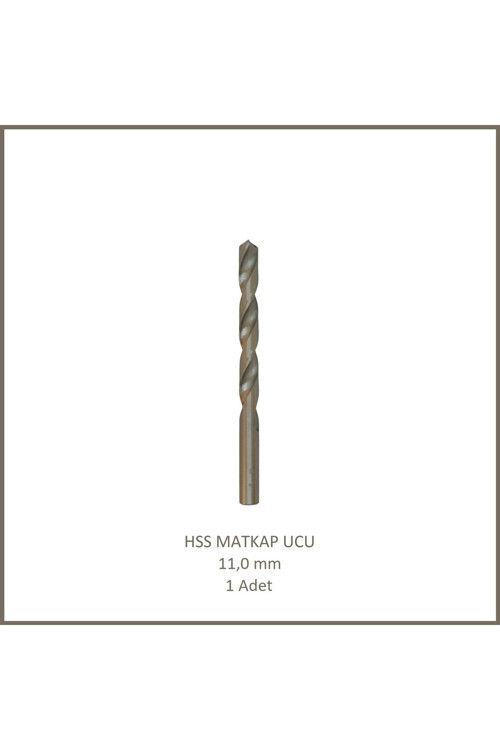 HSS Matkap Ucu 11 mm, Metal, Ahşap, Plastik için (1 Adet)