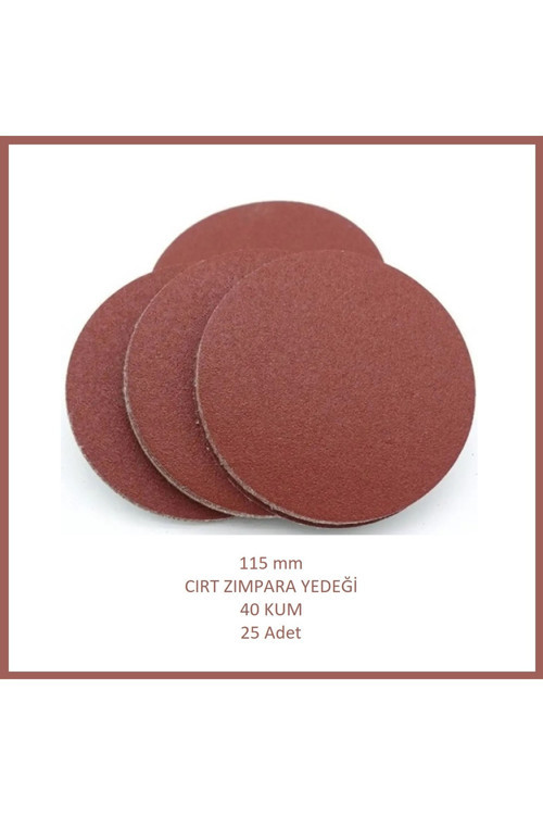 115 mm Cırt Zımpara Yedeği, 40 Kum (25 Adet)