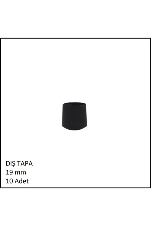 Tapa, Plastik Sandalye Profil Tapası Ø19 Mm Dış 10 Adet