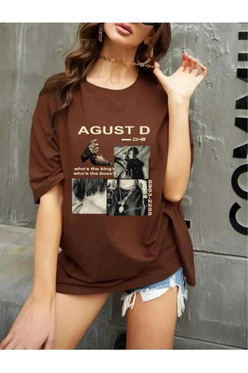 Malkoçbey Agust Baskılı T-Şhirt