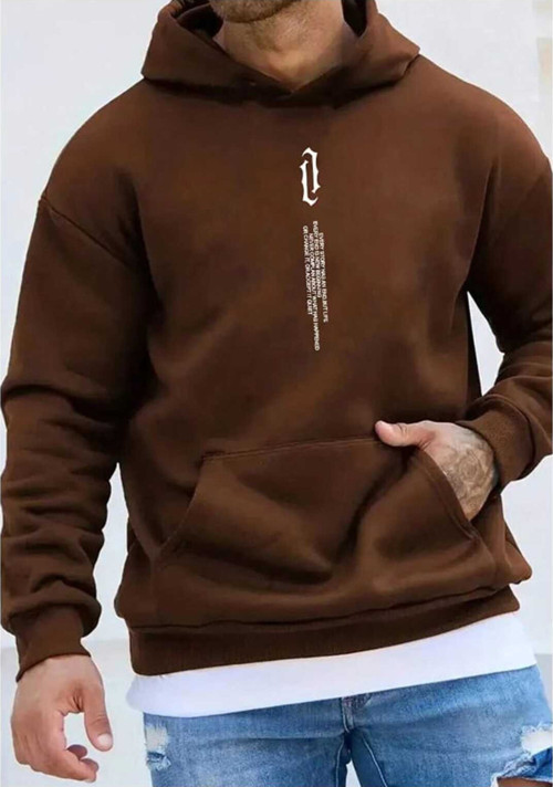 Malkoçbey Kapüşonlu Baskılı Oversize Unisex Sweatşhirt