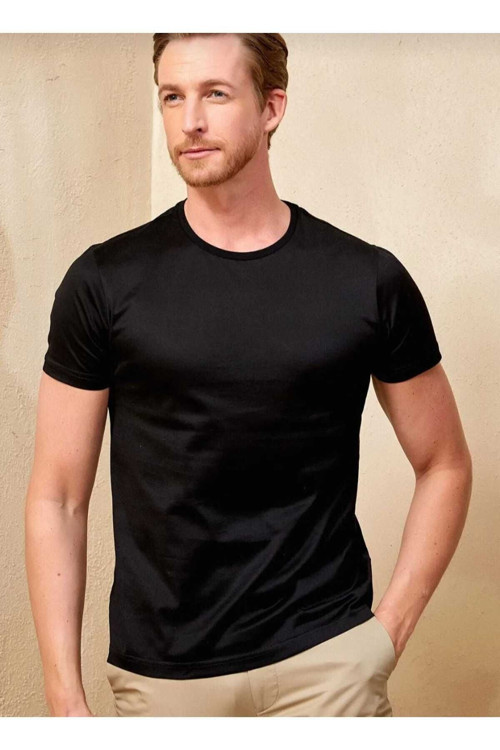 Erkek Siyah Oversize T-Şhirt