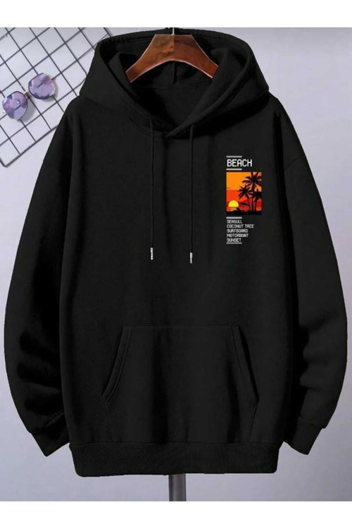 Malkoçbey Baskılı Oversize Unisex Swetşhirt