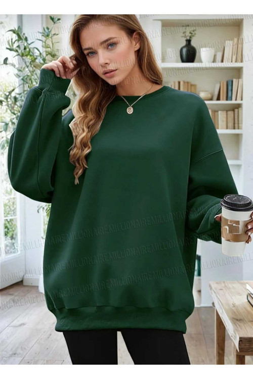 O Yaka Oversize Unisex Sweatşhirt