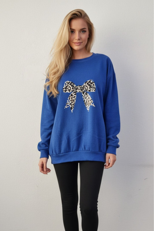 Baskılı Oversize Unsex Bisiklet Yaka Kadın Sweatşhirt