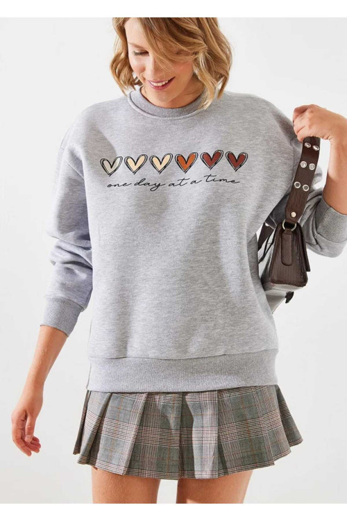 Oyaka Baskılı Unisex Oversize Sweatşhirt