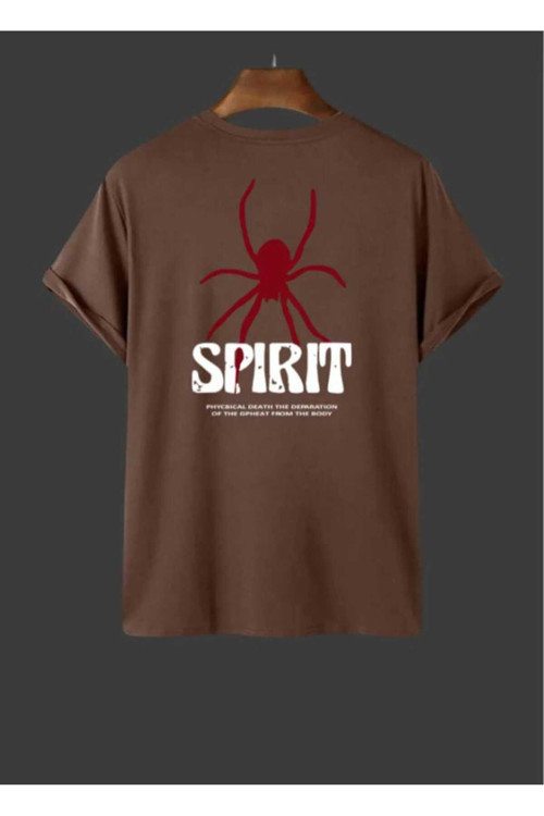 Malkoçbey Spırınt Baskılı Overisze Unisex Basic T-Şhirt