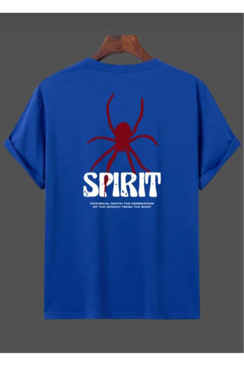 Malkoçbey Spırınt Baskılı Overisze Unisex Basic T-Şhirt