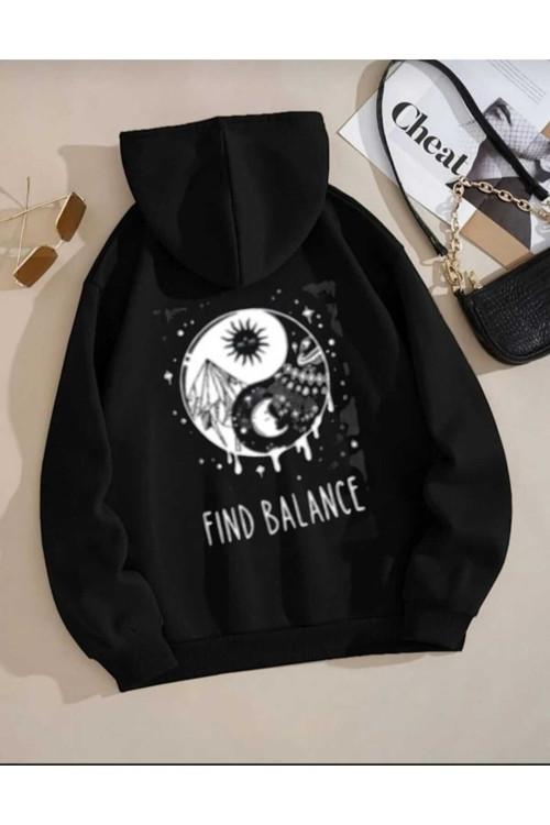 Malkoçbey Baskılı Oversize Unisex Swetşhirt