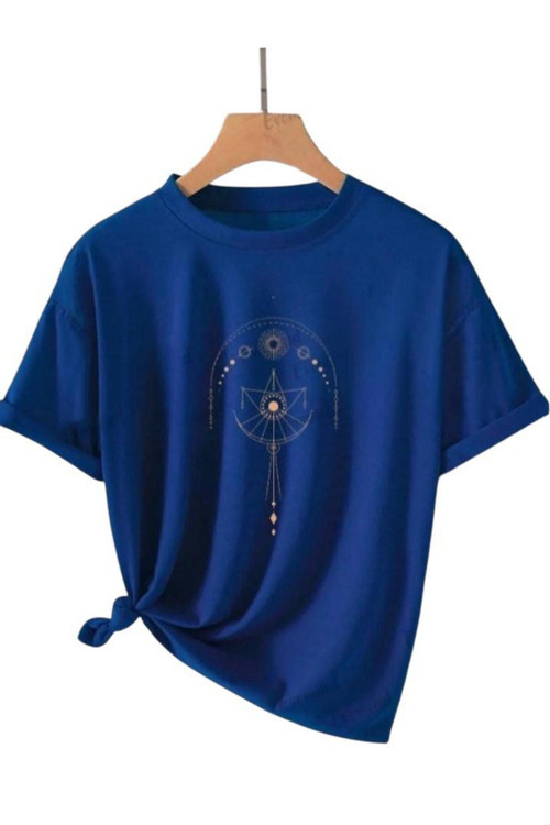 Malkoçbey Terazi Baskılı Oversize Unisex Basic T-Şihirt
