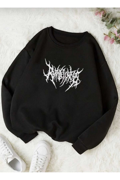 Malkoçbey Baskılı Oversize Unisex Swetşhirt