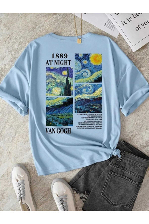 Malkoçbey Vangoh Baskılı T-Şhirt