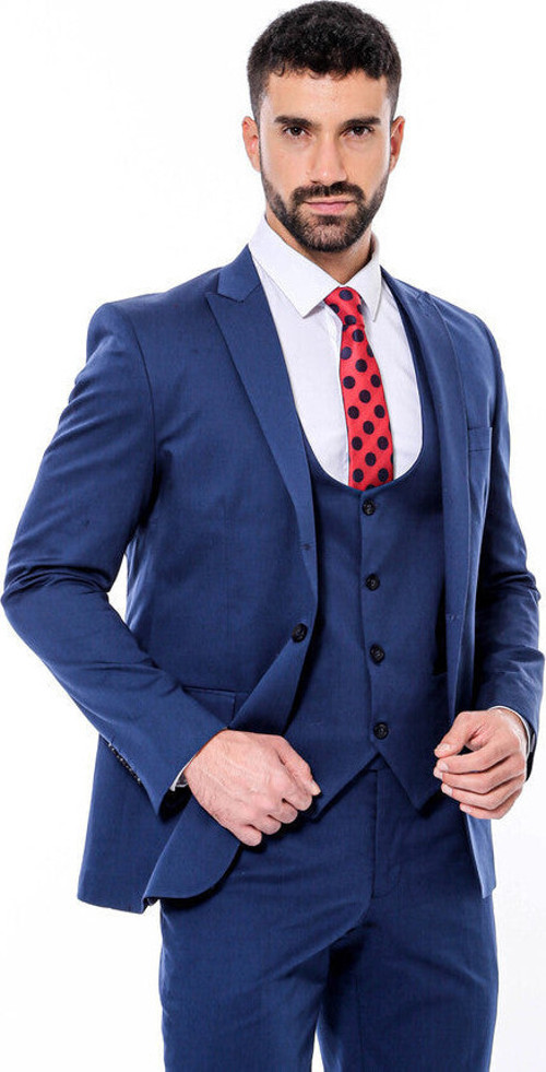 Desensiz Slim Fit Lacivert Erkek Takım Elbise