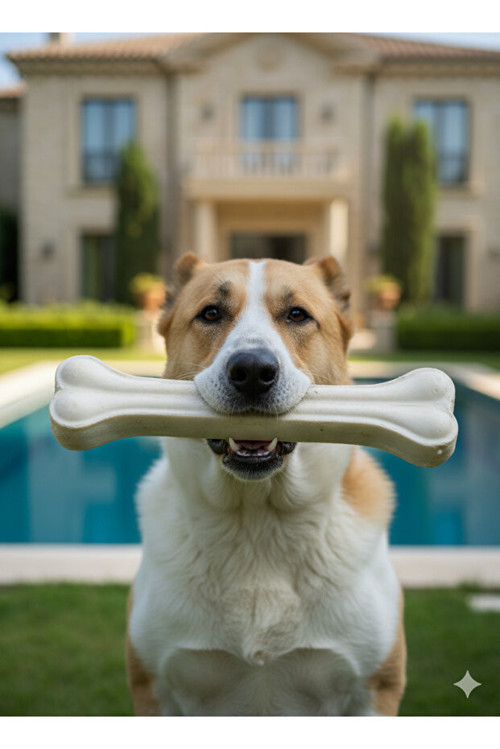 Doğal Pres Sığır Derisi Köpek Kemiği – Büyük Irk Köpek Ödül Maması 30 Cm 330 Gr