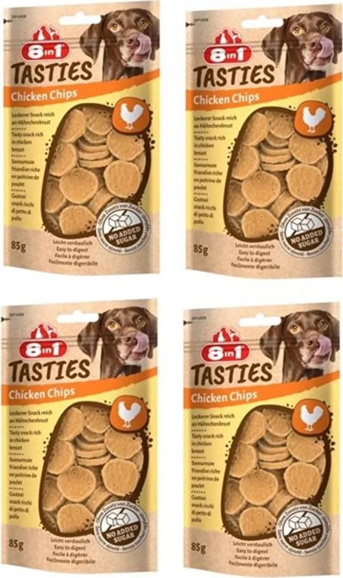 8IN1 Tasties Tavuk Cipsi Köpek Ödülü 85gr x 4 Adet