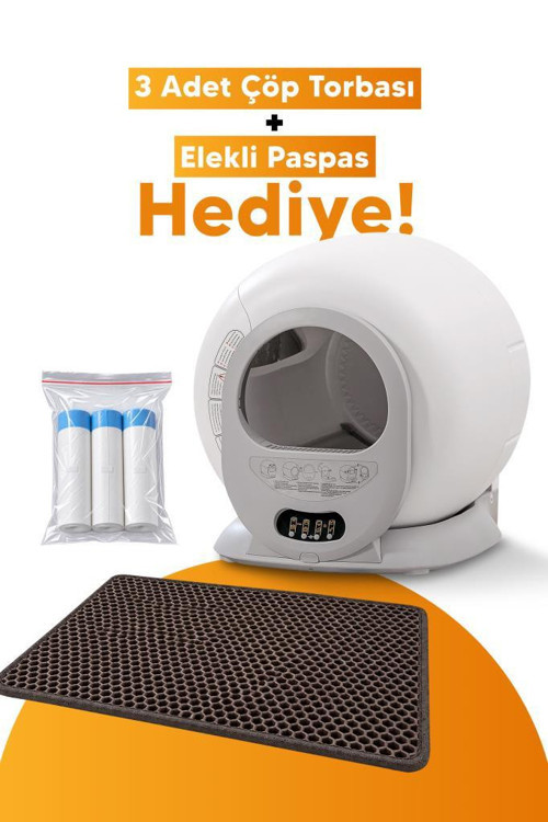 Pet Akıllı Otomatik Kedi Tuvaleti | Wi-Fi Kontrollü & Otomatik Temizleme & Koku Önleyici